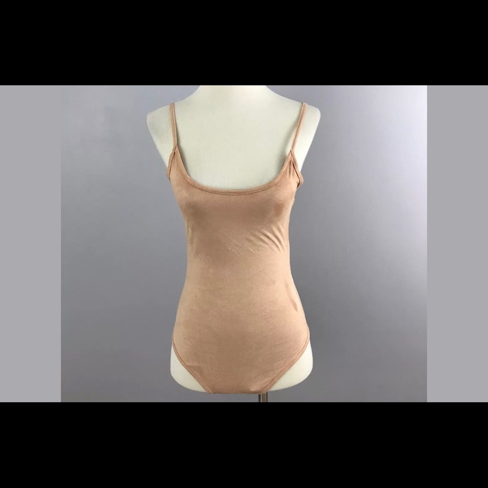 Camel suede forever 21 small bodysuit
